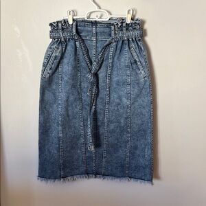 Wash Lab WL Denim Blue Women's Skirt tie waist size  30